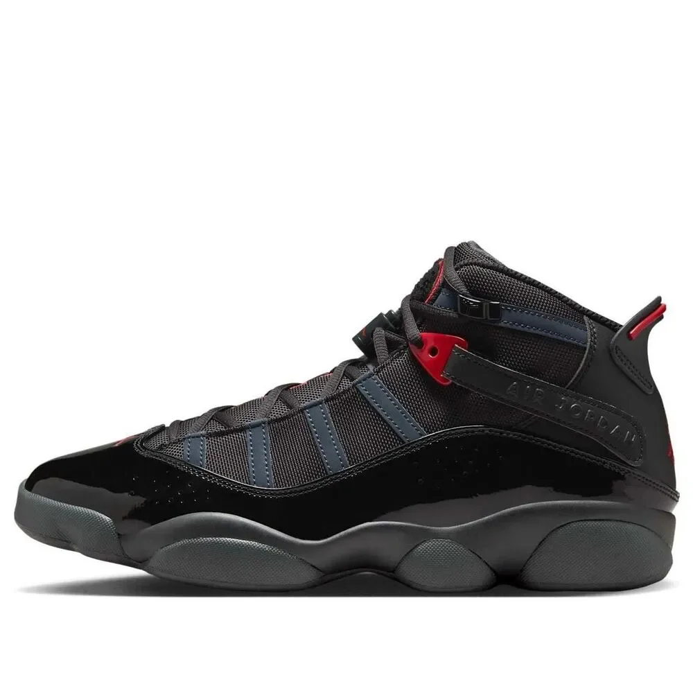 Jordan 6 Rings Black Anthracite Fire Red Shoes 322992-026 Men's Size 8.5